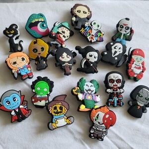 Halloween Horror Theme Croc Style Jibbitz Shoes 19 Piece